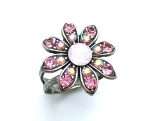 Mariana Ring Gorgeous Flower Shape Rose, AB & White Opal Austrian Crystal My Treasures Coll. - Image 2