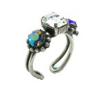 Ring By Mariana 2019 Special Edition Shimmering Floral and Square Swarovski Crystals