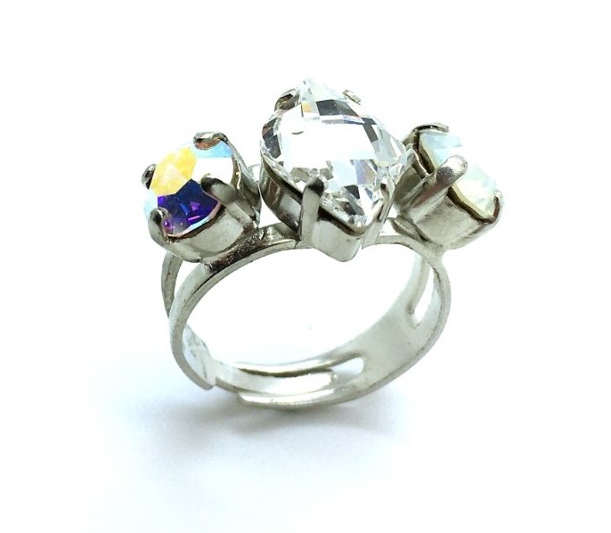 R-7628-1-001-RO (3) Mariana Ring Lovely Marquise-cut & Round Crystal Swarovski On A Clear Day Sweet Summer Coll. - Image 1