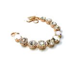 Bracelet By Mariana My Treasures Coll. Beautiful Flower Shape Rose and Opal Swarovski Crystals - Image 2
