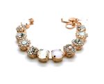 Bracelet By Mariana My Treasures Coll. Beautiful Flower Shape Rose and Opal Swarovski Crystals