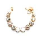Bracelet By Mariana My Treasures Coll. Beautiful Flower Shape Rose and Opal Swarovski Crystals - Image 3