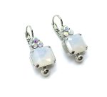 Earrings By Mariana Woman Adorable White Opal and AB Swarovski Crystals - Image 3