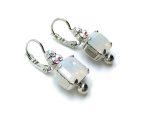 Earrings By Mariana Woman Adorable White Opal and AB Swarovski Crystals - Image 2