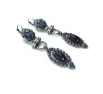 Mariana Earrings Fashionable Dangling Blue Goldstone Mineral Electra Odyssey Coll. - Image 3