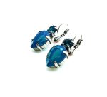 Mariana Earrings Pear Shape Caribbean Blue Opal & Blue Quartz Austrian Crystals Blue Lagoon Paradise Coll. - Image 3