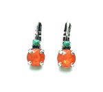 Mariana Earrings Beautiful Round Aventurine & Sun Austrian Crystal Masai Africa Coll.