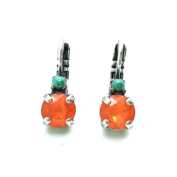 Mariana Earrings Beautiful Round Aventurine & Sun Austrian Crystal Masai Africa Coll.