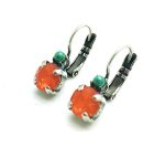 Mariana Earrings Beautiful Round Aventurine & Sun Austrian Crystal Masai Africa Coll. - Image 2