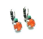 Mariana Earrings Beautiful Round Aventurine & Sun Austrian Crystal Masai Africa Coll. - Image 3