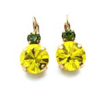Earrings By Mariana Woman Perfect Lime and Green Swarovski Crystals - Image 3