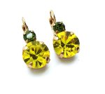 Earrings By Mariana Woman Perfect Lime and Green Swarovski Crystals - Image 2