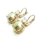 Mariana Earrings Charming Pearl Mineral & White Opal Austrian Crystals My Treasures Coll. - Image 2