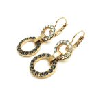 Mariana Earrings Simply Elegant Round Beaded Clear & Silver Night Crystal Swarovski Zulu Africa Coll. - Image 2