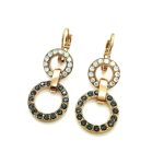 Mariana Earrings Simply Elegant Round Beaded Clear & Silver Night Crystal Swarovski Zulu Africa Coll.