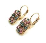 Earrings By Mariana Woman Beautiful Light Rose and Silver Night  Swarovski Crystals