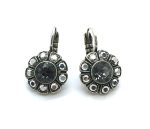 Mariana Earrings Beautiful Flower Black Diamond & Comet Argent Austrian Crystals My Treasures Coll. - Image 2