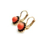 Mariana Earrings Adorable Dainty Flower Shape Siam & Coral Austrian Crystals Flame Paradise Coll. - Image 3