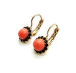 Mariana Earrings Adorable Dainty Flower Shape Siam & Coral Austrian Crystals Flame Paradise Coll.