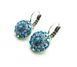 Earrings By Mariana Woman Glitzy Sapphire and Blue Opal Swarovski Crystals - Image 2