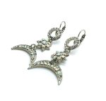 Mariana Earrings Glitzy Flower & Crescent Beaded Austrian Crystals On A Clear Day Sweet Summer Coll. - Image 2