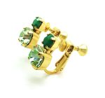 Mariana Earrings Eye-catching Apple Green & Fern Green Austrian Crystals Oasis Silk Road Coll. - Image 2