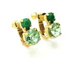 Mariana Earrings Eye-catching Apple Green & Fern Green Austrian Crystals Oasis Silk Road Coll. - Image 3
