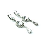 Mariana Earrings Elegant Floral Faceted & Teardrop Clear Crystal Swarovski On A Clear Day Sweet Summer Coll. - Image 2