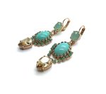 Earrings By Mariana Woman Glamorous Turquoise, Chrysolite and Pacific Opal Swarovski Crystals