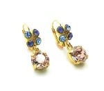 Mariana Earrings Dainty Butterfly Shape Light Sapphire & Pink Crystal Swarovski California Dreaming Songbook Coll. - Image 3
