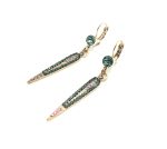 Mariana Earrings Fashionable Dangling Silver Night & Light Rose Crystal Swarovski Madagascar Africa Coll. - Image 2