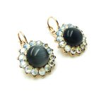 Mariana Earrings Lovely Flower Shape Black & Clear Crystal Swarovski Zulu Africa Coll. - Image 3