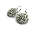Earrings By Mariana Woman Timeless White Opal and Clear Swarovski Crystals - Image 2