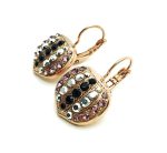 Mariana Earrings Stunning Acorn Shape Beaded Light Chrome, Pink & Jet Austrian Crystals Discover Inspiration Coll. - Image 2
