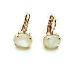 Mariana Earrings Dainty Oval Shell White Mineral My Treasures Coll.