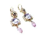 Earrings By Mariana Icons Coll. Charming Light Amethyst & White Opal Swarovski Crystals - Image 3