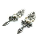 Mariana Earrings Finely Detailed Chandelier White Pearl & AB Crystal Swarovski On A Clear Day Sweet Summer Coll. - Image 2