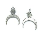 Mariana Earrings Glitzy Crescent & Star Shape Beaded Crystal Swarovski On A Clear Day Sweet Summer Coll. - Image 2
