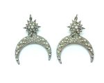Mariana Earrings Glitzy Crescent & Star Shape Beaded Crystal Swarovski On A Clear Day Sweet Summer Coll.