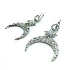 Mariana Earrings Sophisticated Star & Crescent Shape Beaded Crystal Swarovski On A Clear Day Sweet Summer Coll.