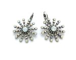 Mariana Earrings Stunning Sunburst Clear, AB & White Opal Crystal Swarovski On A Clear Day Sweet Summer Coll.