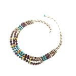Mariana Necklace Exude Elegance Triple Tier Strand Multi Color Crystal Swarovski Happiness Inspiration Coll. - Image 2