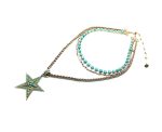 Mariana Necklace Fashionable Multi Tier with Star Shape Beaded Turquoise Crystal Swarovski My Treasures Coll.