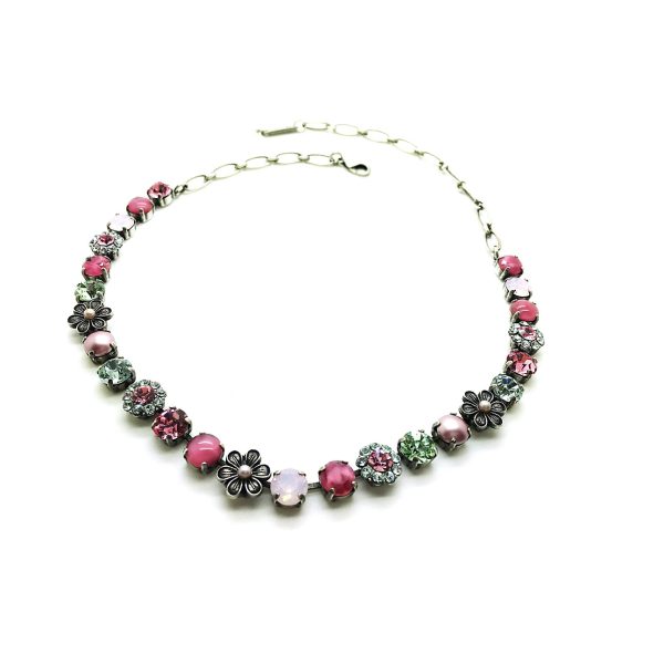Mariana Necklace Rose, Giver Stone, Opal, Azore & Chrysolite Austrian Crystals Rose East Meets West Coll.