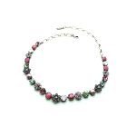 Mariana Necklace Rose, Giver Stone, Opal, Azore & Chrysolite Austrian Crystals Rose East Meets West Coll. - Image 3