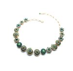 Mariana Necklace Beautiful Flower & Shell Shape Beaded Multi Color Austrian Crystals Jade Silk Road Coll. - Image 3