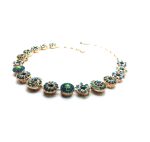 Mariana Necklace Beautiful Flower & Shell Shape Beaded Multi Color Austrian Crystals Jade Silk Road Coll.