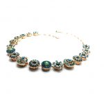Mariana Necklace Beautiful Flower & Shell Shape Beaded Multi Color Austrian Crystals Jade Silk Road Coll.