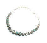 Mariana Necklace Brilliant Round Floral Pacific Opal & Clear Crystal Swarovski Pina Colada Cocktail Hour Coll. - Image 3