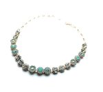 Mariana Necklace Brilliant Round Floral Pacific Opal & Clear Crystal Swarovski Pina Colada Cocktail Hour Coll.
